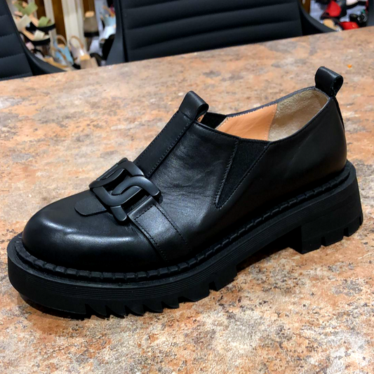 Genuine leather black shoes buy online