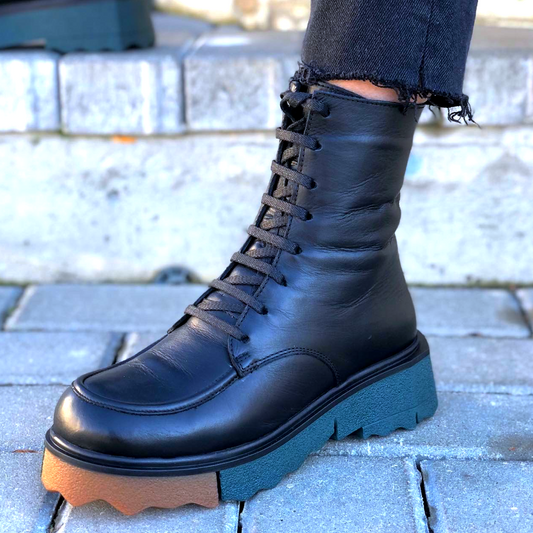 leather boots 2023 winter buy online