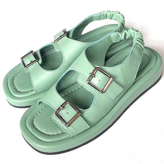 Two strap leather sandals buy online